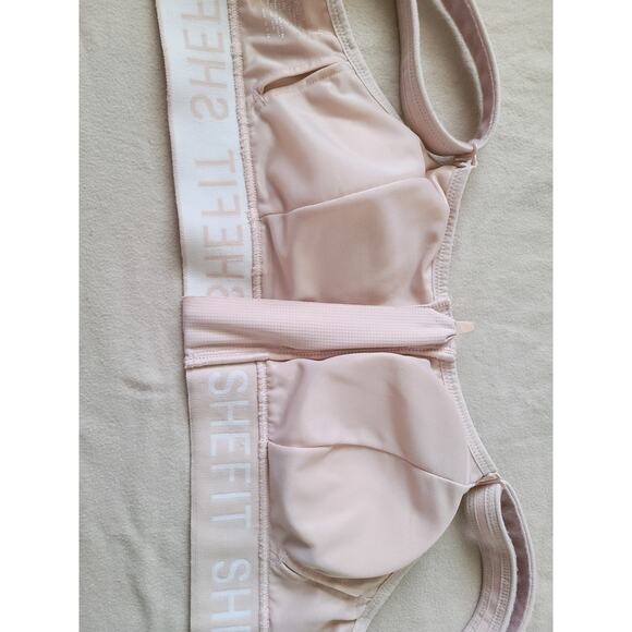 SHEFIT Ultimate High-Impact Sports Bra Medium Pink Zip Front Adjustable Support - Picture 4 of 4